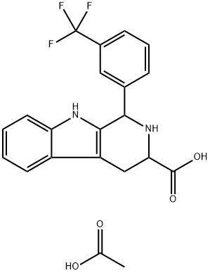1-[3-(三氟甲基)苯基]-2,3,4,9-四氢-1H-Β-咔啉-3-羧酸乙酸酯 结构式