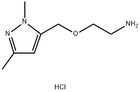 {2-[(1,3-二甲基-1H-吡唑-5-基)甲氧基]乙基}胺盐酸盐 结构式