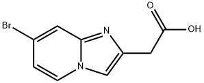 2-(7-溴咪唑并[1,2-A]吡啶-2-基)乙酸 结构式