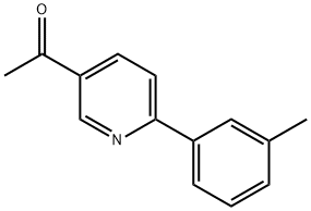 1-[6-(3-Methylphenyl)pyridin-3-yl]ethanone 结构式