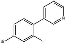 3-(4-溴-2-氟苯基)吡啶 结构式