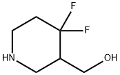 (4,4-Difluoropiperidin-3-yl)methanol 结构式