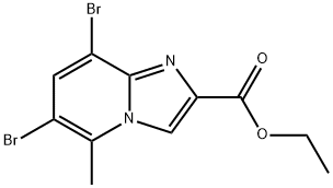 6,8-二溴-5-甲基咪唑并[1,2-A]吡啶-2-羧酸乙酯 结构式