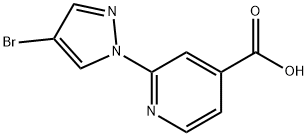 2-(4-溴-1H-吡唑-1-基)异烟酸 结构式