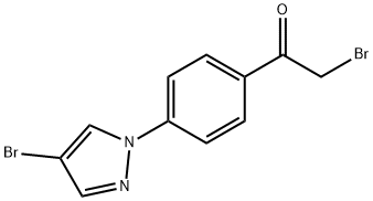 2-溴-1-(4-(4-溴-1H-吡唑-1-基)苯基)乙-1-酮 结构式