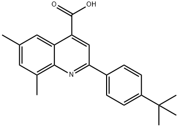 2-(4-叔丁基苯基)-6,8-二甲基喹啉-4-羧酸 结构式