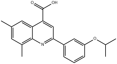 2-(3-异丙氧芬基)-6,8-二甲基-喹啉-4-羧酸 结构式