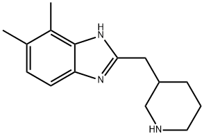 6,7-DIMETHYL-2-PIPERIDIN-3-YL-1H-BENZIMIDAZOLE 结构式