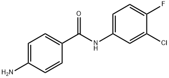 4-AMINO-N-(3-CHLORO-4-FLUOROPHENYL)BENZAMIDE 结构式