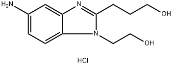 3-[5-AMINO-1-(2-HYDROXY-ETHYL)-1H-BENZOIMIDAZOL-2-YL]-PROPAN-1-OL DIHYDROCHLORIDE 结构式