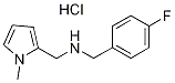 (4-FLUORO-BENZYL)-(1-METHYL-1H-PYRROL-2-YLMETHYL)-AMINE HYDROCHLORIDE 结构式