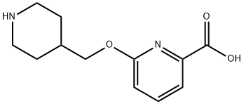 6-(哌啶-4-基甲氧基)吡啶甲酸 结构式