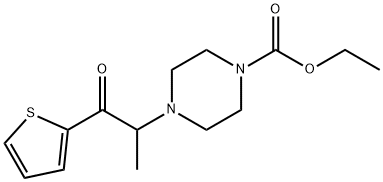 4-(1-氧代-1-(噻吩-2-基)丙-2-基)哌嗪-1-甲酸乙酯 结构式