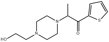 2-(4-(2-羟乙基)哌嗪-1-基)-1-(噻吩-2-基)丙-1-酮 结构式