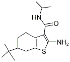 2-氨基-6-叔丁基-N-异丙基-4,5,6,7-四氢-1-苯并噻吩-3-甲酰胺 结构式