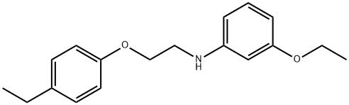 3-Ethoxy-N-[2-(4-ethylphenoxy)ethyl]aniline 结构式