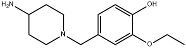 4-[(4-Aminopiperidin-1-yl)methyl]-2-ethoxyphenol 结构式