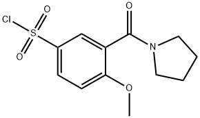 4-Methoxy-3-(pyrrolidin-1-ylcarbonyl)-benzenesulfonyl chloride 结构式