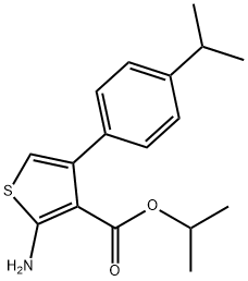 2-氨基-4-(4-异丙苯基)噻吩-3-羧酸异丙酯 结构式