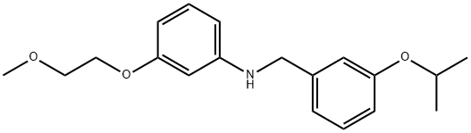 N-(3-Isopropoxybenzyl)-3-(2-methoxyethoxy)aniline 结构式