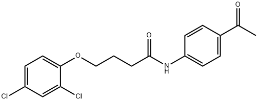4-(2,4-二氯苯氧基)-N-(4-乙酰苯基)丁酰胺 结构式