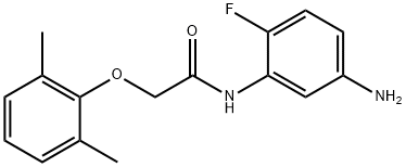 N-(5-Amino-2-fluorophenyl)-2-(2,6-dimethylphenoxy)acetamide 结构式