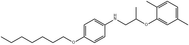N-[2-(2,5-Dimethylphenoxy)propyl]-4-(heptyloxy)aniline 结构式