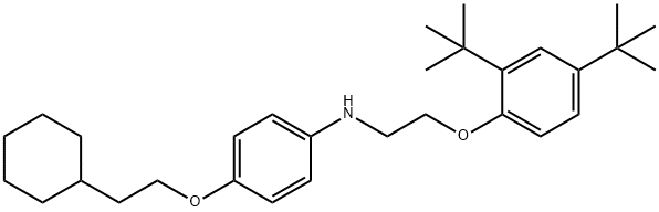 N-[4-(2-Cyclohexylethoxy)phenyl]-N-{2-[2,4-di(tert-butyl)phenoxy]ethyl}amine 结构式