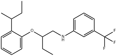 N-{2-[2-(sec-Butyl)phenoxy]butyl}-3-(trifluoromethyl)aniline 结构式