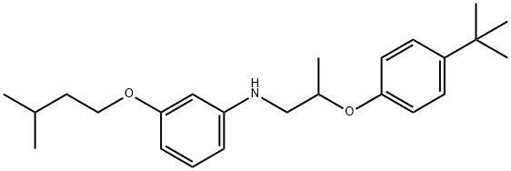 N-{2-[4-(tert-Butyl)phenoxy]propyl}-3-(isopentyloxy)aniline 结构式