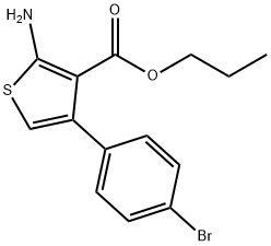 2-氨基-4-(4-溴苯基)噻吩-3-羧酸丙酯 结构式