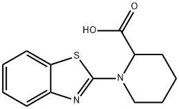 1-(1,3-苯并噻唑-2-基)-2-哌啶-1-羧酸 结构式