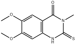6,7-二甲氧基-3-甲基-2-硫代-2,3-二氢喹唑啉-4(1H)-酮 结构式