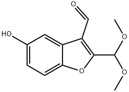 2-(dimethoxymethyl)-5-hydroxy-1-benzofuran-3-carbaldehyde 结构式