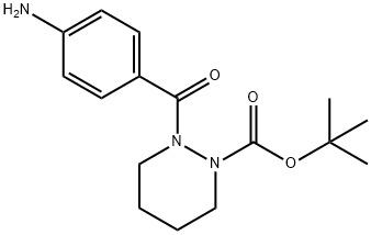 2-(4-氨基苯甲酰基)四氢哒嗪-1(2H)-羧酸叔丁酯 结构式