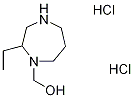 (2-乙基-1,4-二氮杂环庚烷-1-基)甲醇二盐酸盐 结构式