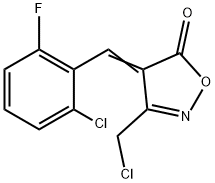 (4E)-4-(2-chloro-6-fluorobenzylidene)-3-(chloromethyl)isoxazol-5(4H)-one 结构式