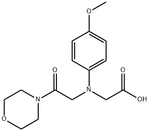 [(4-methoxyphenyl)(2-morpholin-4-yl-2-oxoethyl)amino]acetic acid 结构式