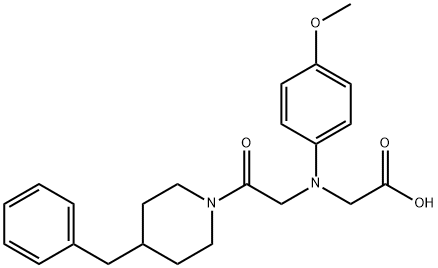 [[2-(4-benzylpiperidin-1-yl)-2-oxoethyl](4-methoxyphenyl)amino]acetic acid 结构式