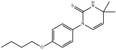 1-(4-丁氧基苯基)-4,4-二甲基-1,4-二氢嘧啶-2-硫醇 结构式