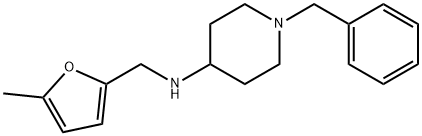 1-苄基-N-[(5-甲基-2-呋喃)甲基]哌啶-4-胺 结构式