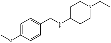 1-乙基-N-(4-甲氧基苄基)哌啶-4-胺 结构式
