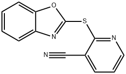 2-(1,3-benzoxazol-2-ylthio)nicotinonitrile 结构式