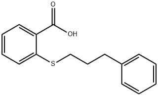 2-(3-苯基丙基硫代)苯甲酸 结构式