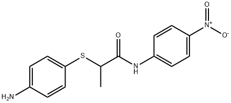 2-[(4-aminophenyl)thio]-N-(4-nitrophenyl)propanamide 结构式