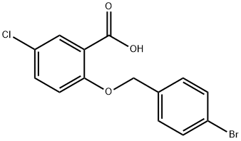 2-(4-溴苄基)氧基-5-氯-苯甲酸 结构式