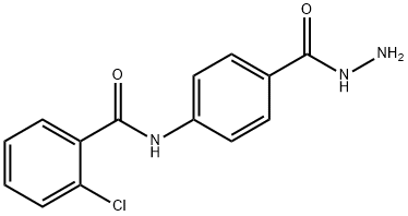 2-chloro-N-[4-(hydrazinocarbonyl)phenyl]benzamide 结构式