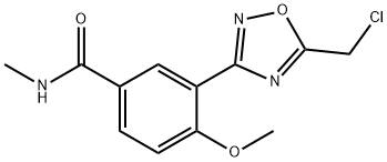 3-[5-(chloromethyl)-1,2,4-oxadiazol-3-yl]-4-methoxy-N-methylbenzamide 结构式