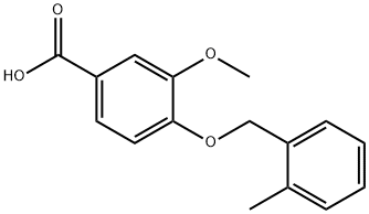 3-甲氧基-4-(2-甲苄基)氧基-苯甲酸 结构式