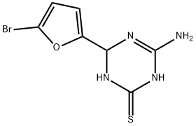 4-amino-6-(5-bromo-2-furyl)-1,6-dihydro-1,3,5-triazine-2-thiol 结构式